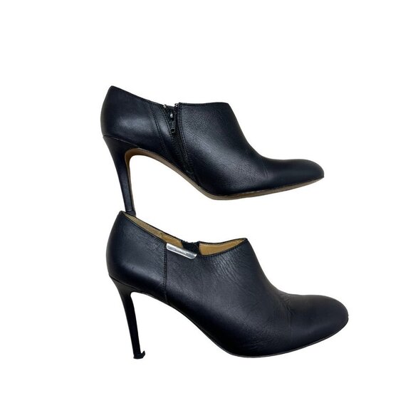 Coach Seneca Black Smooth Leather Heeled Booties Women's Size 9.5B - Picture 3 of 10